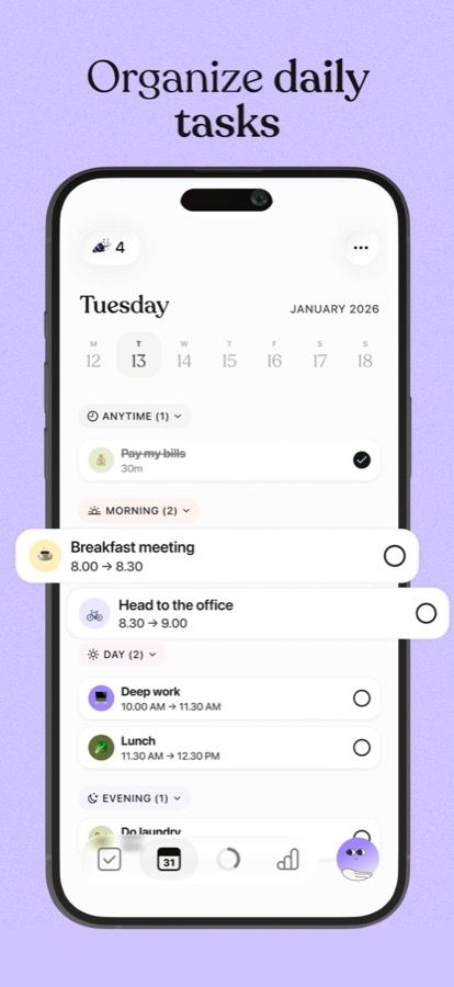 Tiimo screenshot from its App Store listing