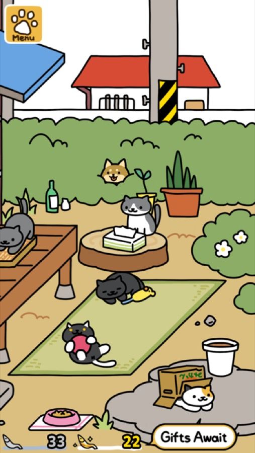 Neko Atsume 2 screenshot from its App Store listing