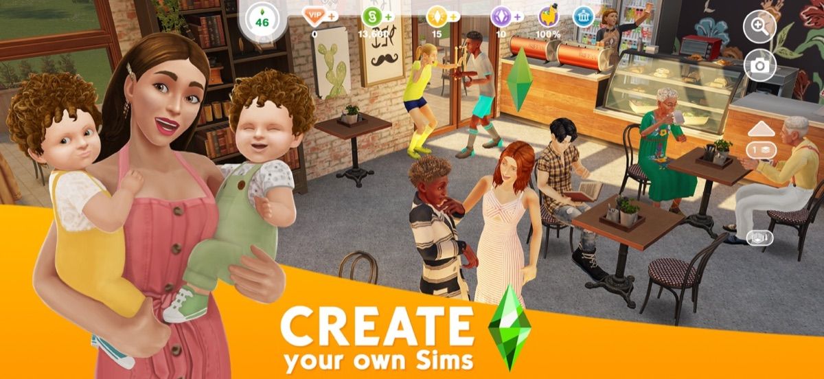 The Sims FreePlay as it appears on its US App Store listing, in one of the developer's own gameplay screenshots